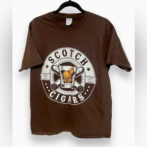 Scotch & Cigars Whiskey T-shirt Men’s Large